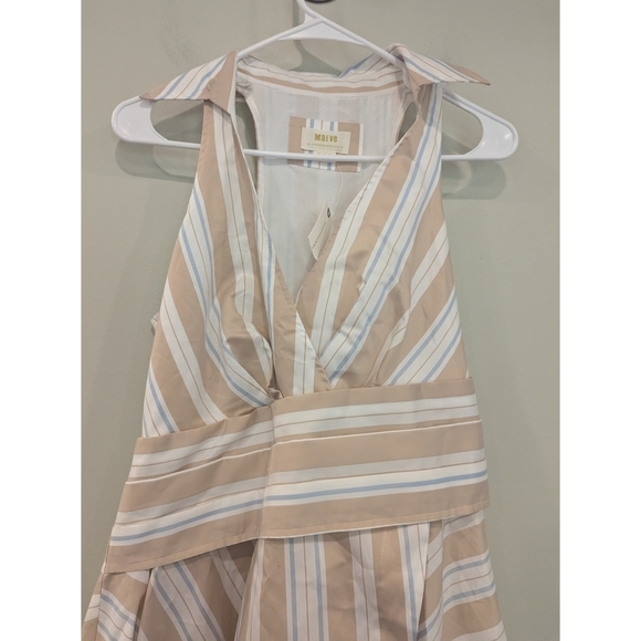 NWT Anthropologie X Maeve Assymetrical Wrap Halter Neck Shirt Dress Size 6 - Picture 8 of 11